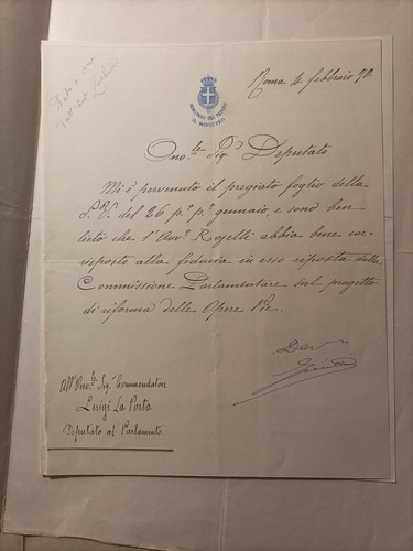 Lettera giolitti in - lettera, di