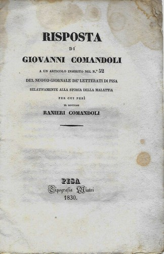 Risposta giovanni comandoli - giovanni,