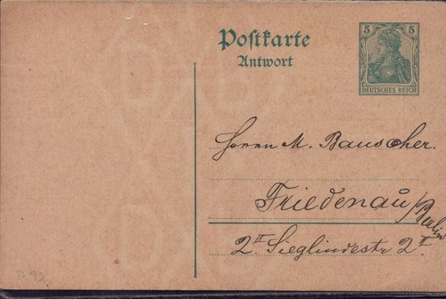 Reich intero postale p92 - dt.,