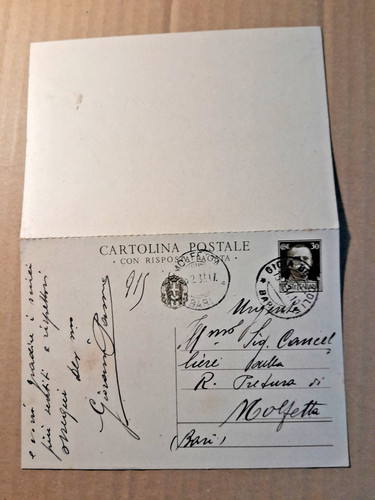 1931 intero postale - 1931, cent