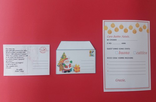 Lettera babbo natale con - a,